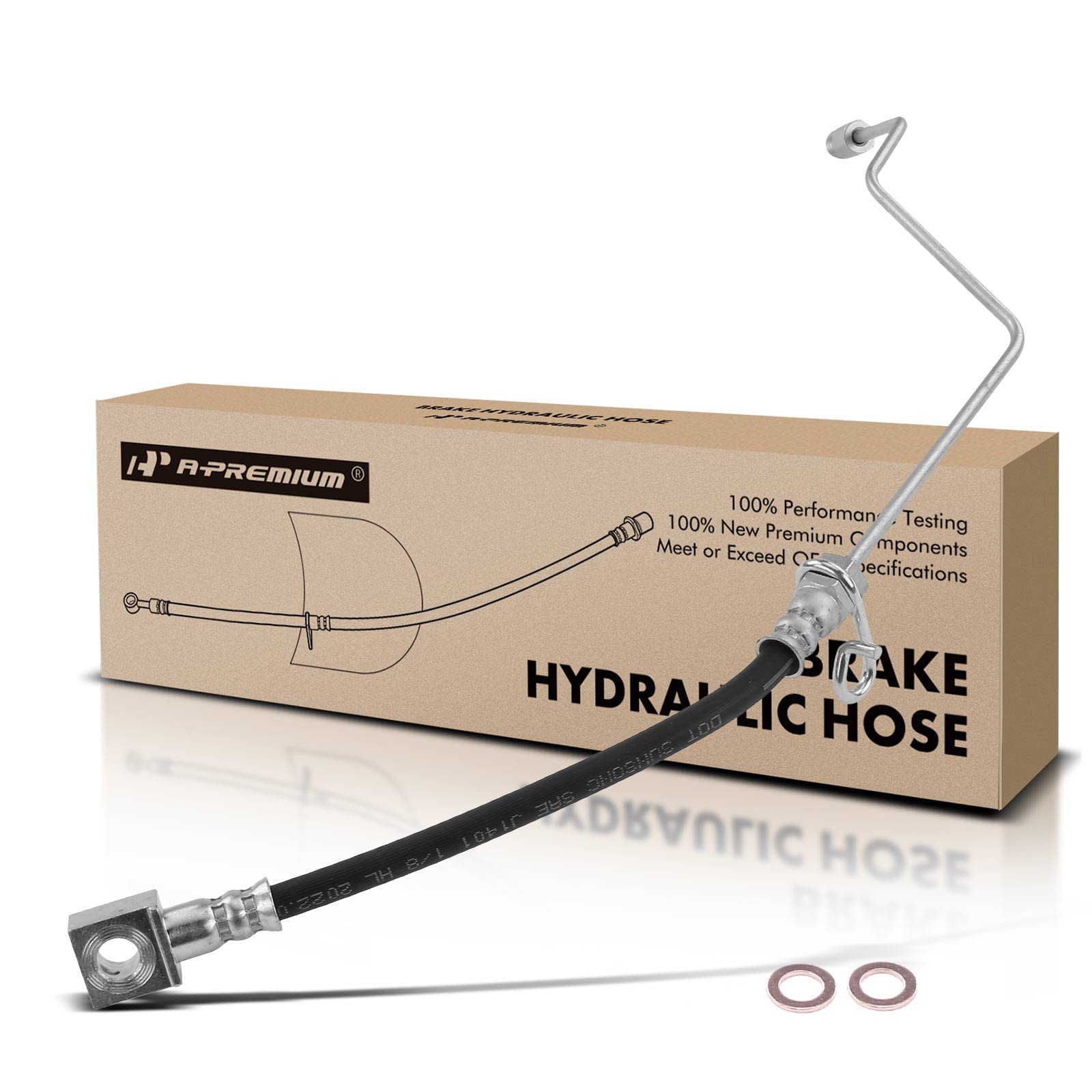 A-Premium Rear Driver Brake Hydraulic Hose Compatible with Select Dodge Models - Ram 1500 2005-2006, 3.7L 4.7L 5.7L 8.3L - Replace# 5290517AB