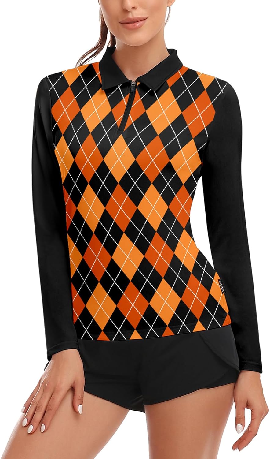 4-orange Black Argyle