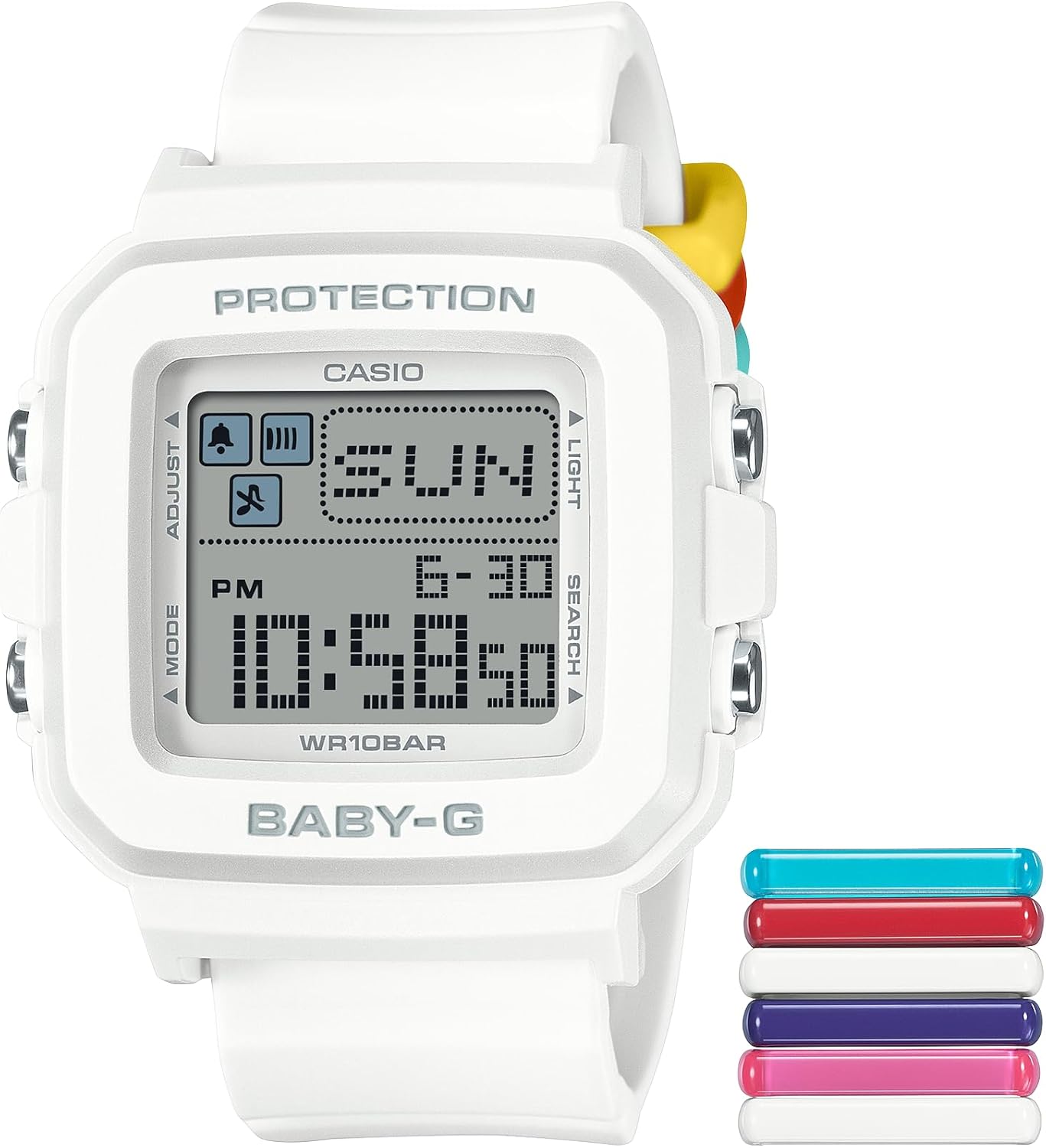 Casio Baby-G +Plus White Digital Watch BGD-10L-7CR