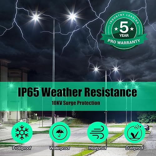 Miniatura 5 de Luz de poste LED de 480 V 320 W con soporte deslizante para estacionamiento, luces LED para caja de zapatos con certificación UL DLC 44800LM 5000K