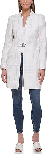 DKNY Chaqueta con detalle de monograma metálico para mujer