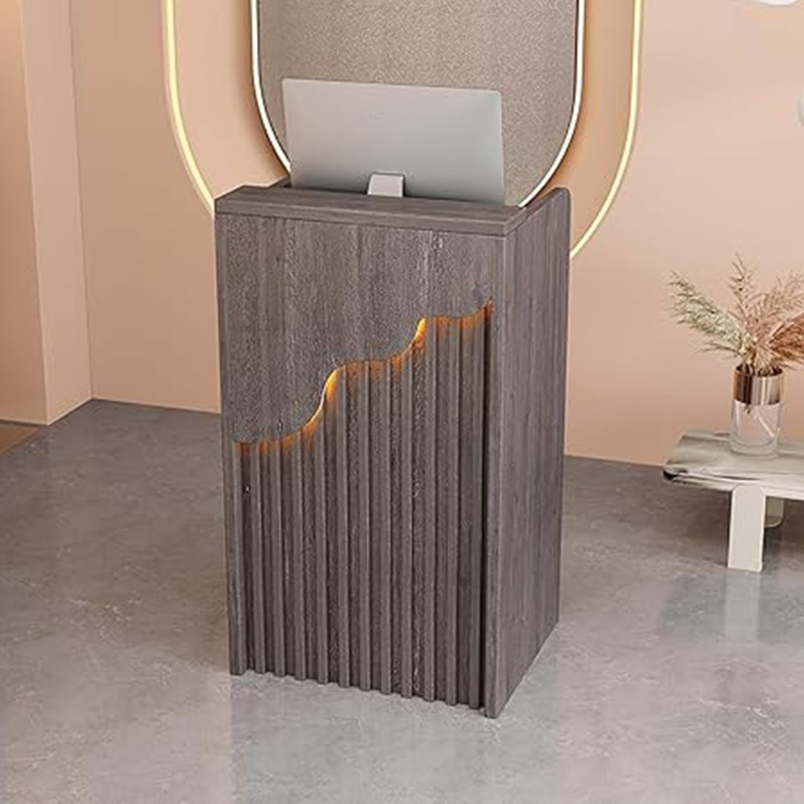 Comptoir Caisse Noir,Comptoir D'accueilapparence Simple Et Élégante, Robuste Et Durable, avec Tiroirs80*40 * 96cmB-3