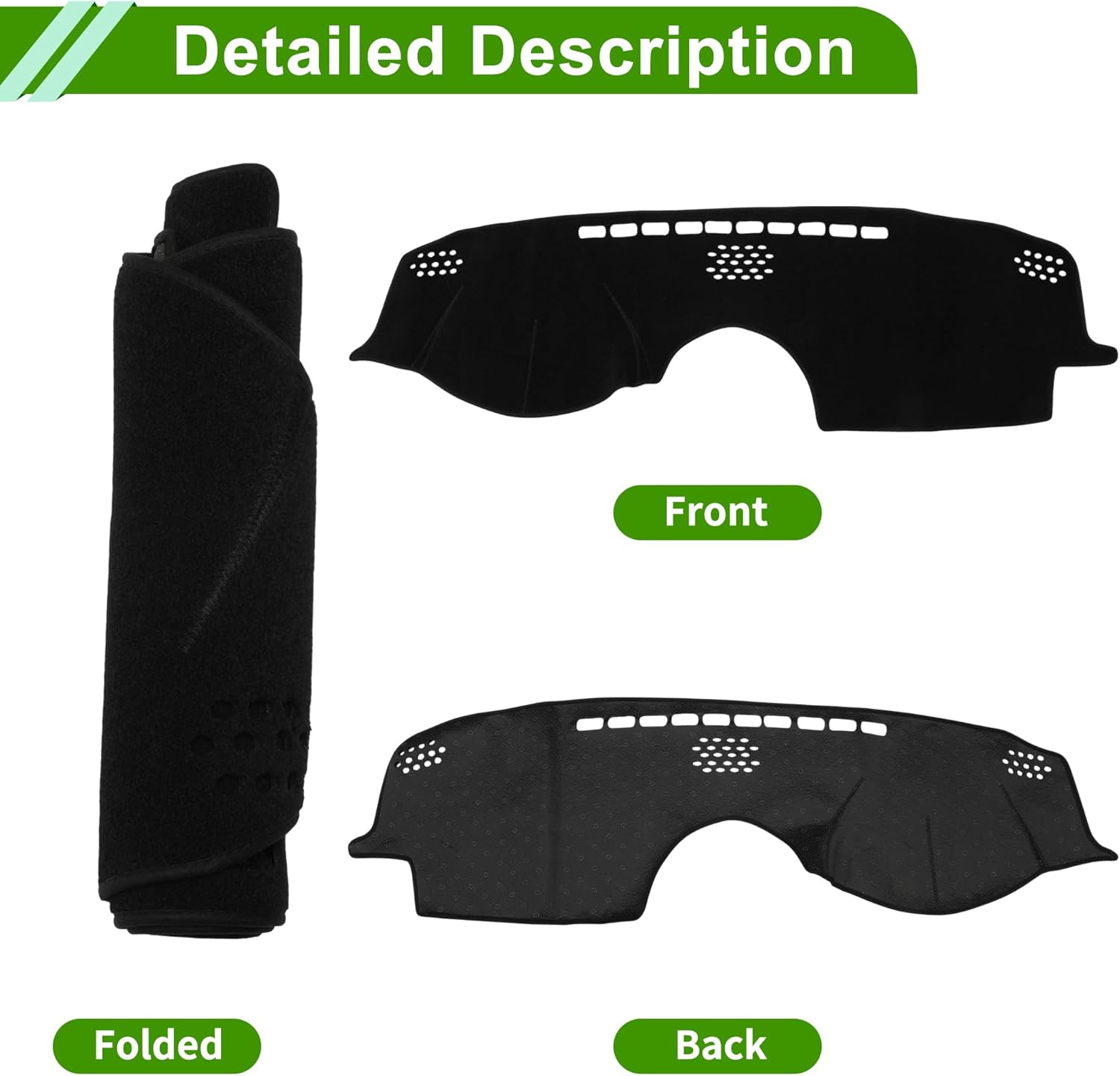 Dashboard Cover for Lexus ES350 2007-2012 Dash Cover Mat Carpet Center Console Dash Cover Mat Car Interior Anti-Slip Polyester Black 1 Pc
