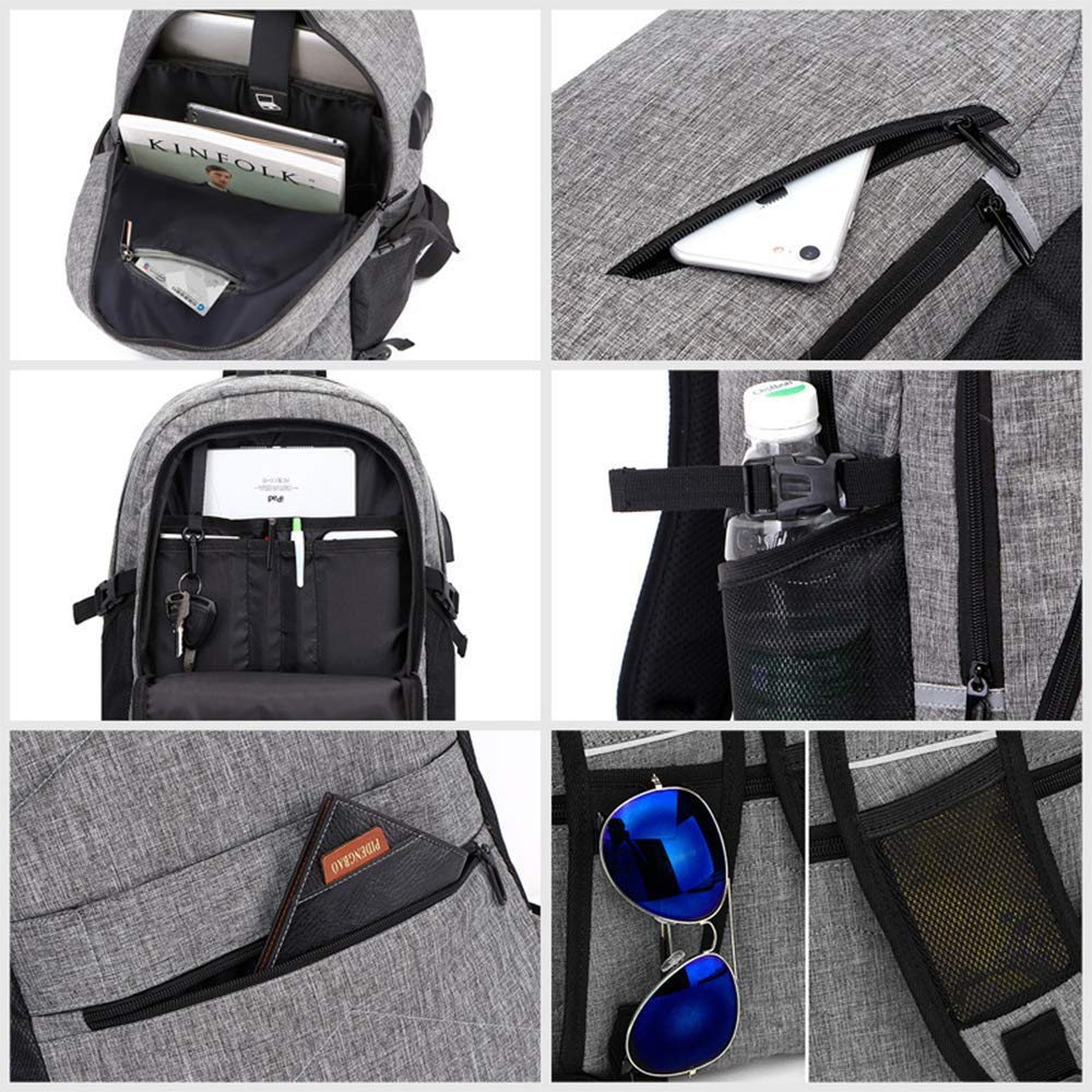 Reizen Laptop Rugzak met USB Opladen & Hoofdtelefoon Reizen Laptop Rugzak met USB Opladen & Hoofdtelefoon