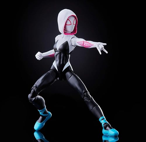 Miniatura 9 de Spider-Man Hasbro Marvel Legends Series Into The Spider-Verse Gwen Stacy - Figura de acción coleccionable de 6 pulgadas, con figura miniatura de