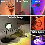 JIMEI Upgraded 10w Sunset Lamp Projector Led Lights for Room Decor Night Light Kids Sunlight Lamp Sun Lamp Sunrise RGB Party Lights Mood/Ambient/Rainbow Light Bedroom Decor Gifts for Women