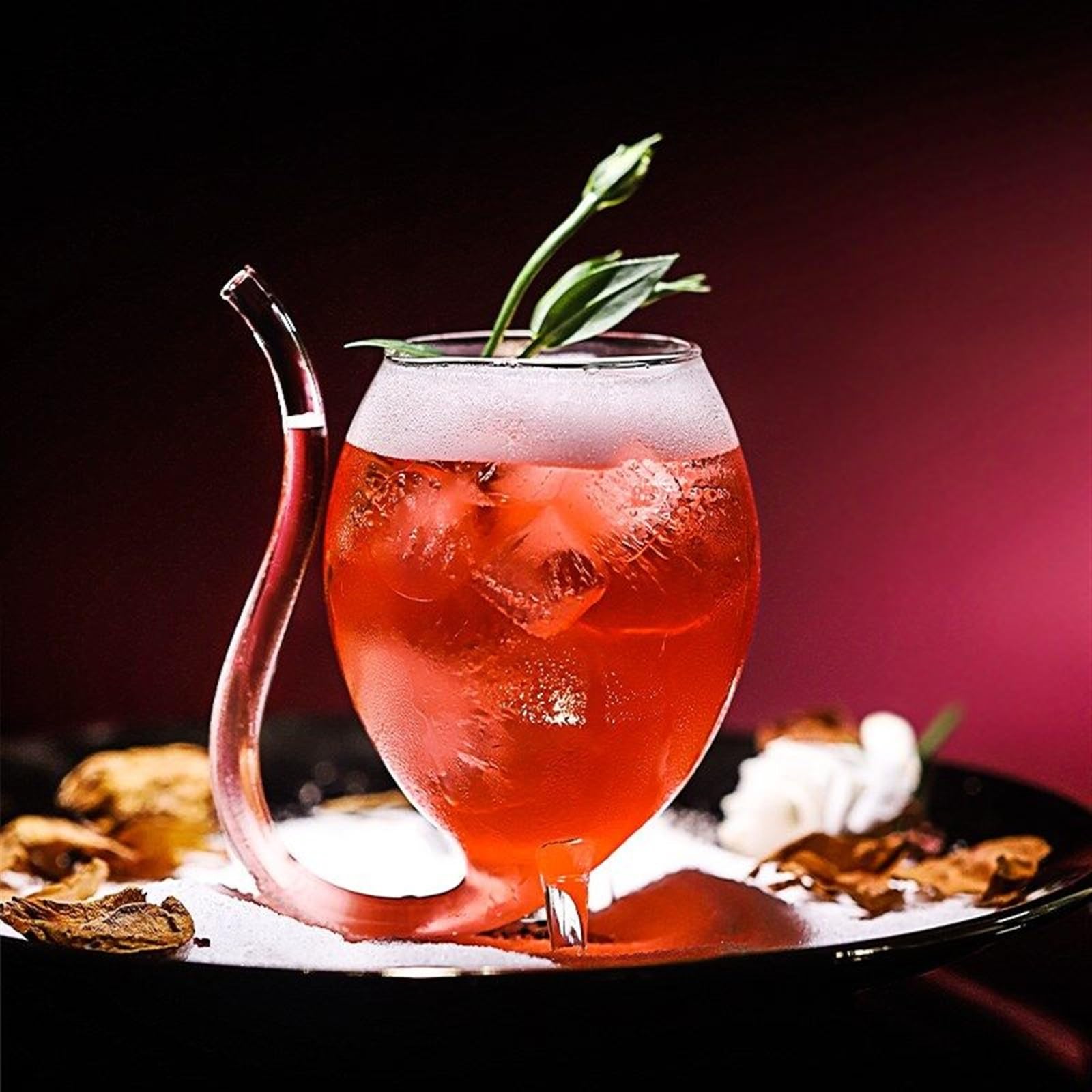 Tazas de Vidrio Creativas para Bebidas frías, Copas de Vino, Vasos para Jugo, Fiestas en casa, Bar, Uso Transparente para café y té.