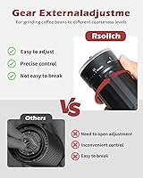 Vista 6 de GCCTXC Manual Coffee Grinder with Ceramic Burr Handheld Hand Crank Espresso Grinder for Coarse Drip Fine Pour Over French Press Small Portable for