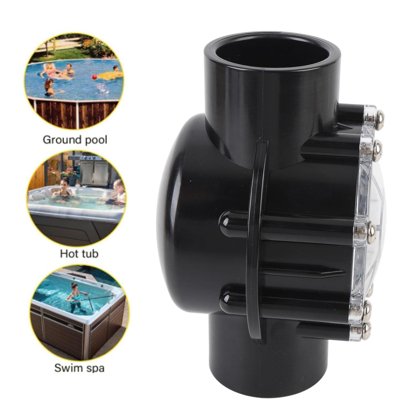 Clapet Anti-Retour de Piscine, 2 Pouces, 2 Voies Droites à 180 Degrés 7305, Clapet de Remplacement pour Spa, Démontage Facile, Clapet Anti-Retour D'aquarium pour Remplacement de