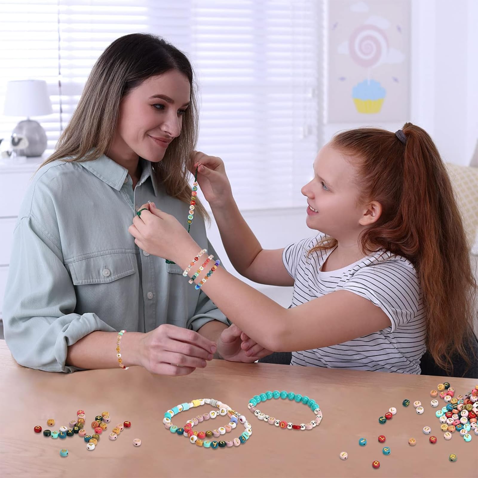 Kit Créatif De Perles En Verre 6mm – 1400 Pièces Pour Bracelets DIY Avec Espaceurs Et Fils Élastiques