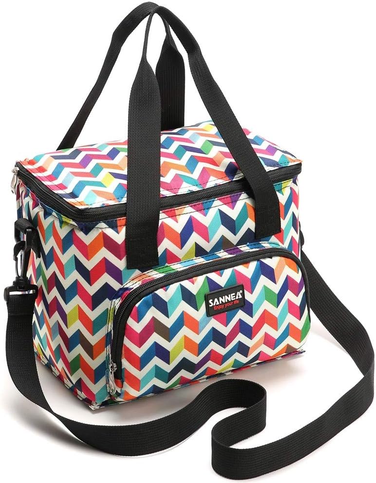 Insulated Lunch Bag Women Lunch Box Cooler Lunch Tote Bento Bags For Work Smooth Zipper& Lightweight Lunch Organizer for Adults with Adjustable Strap