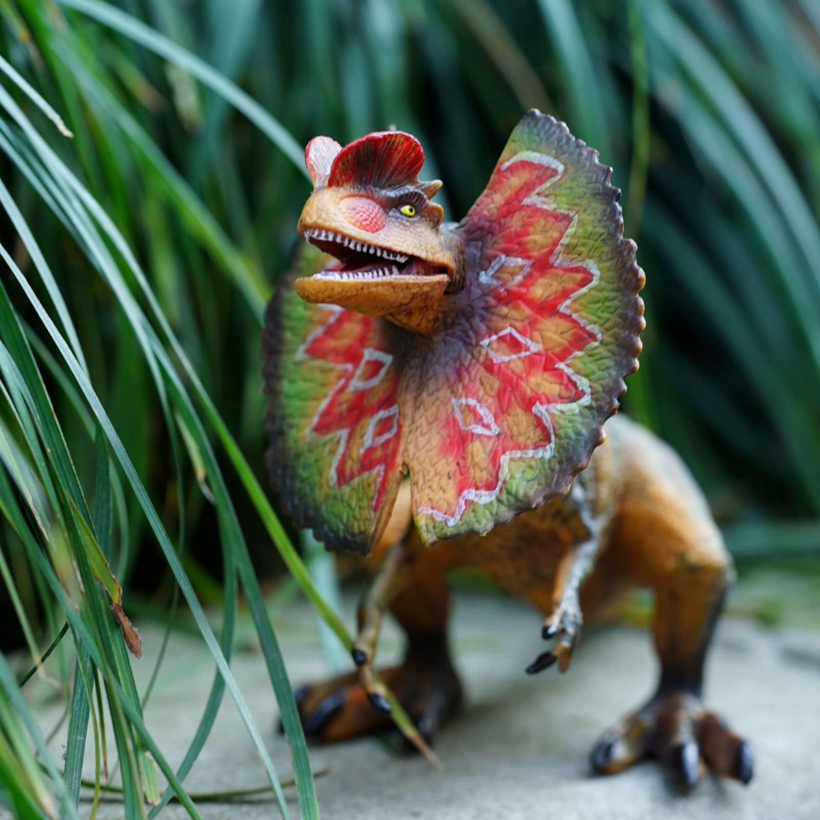 Modelo de Dilofosaurio, Figura de Dinosaurio para Niños, Colección de Juguetes, Regalo de Cumpleaños para Mayores de 3 Años