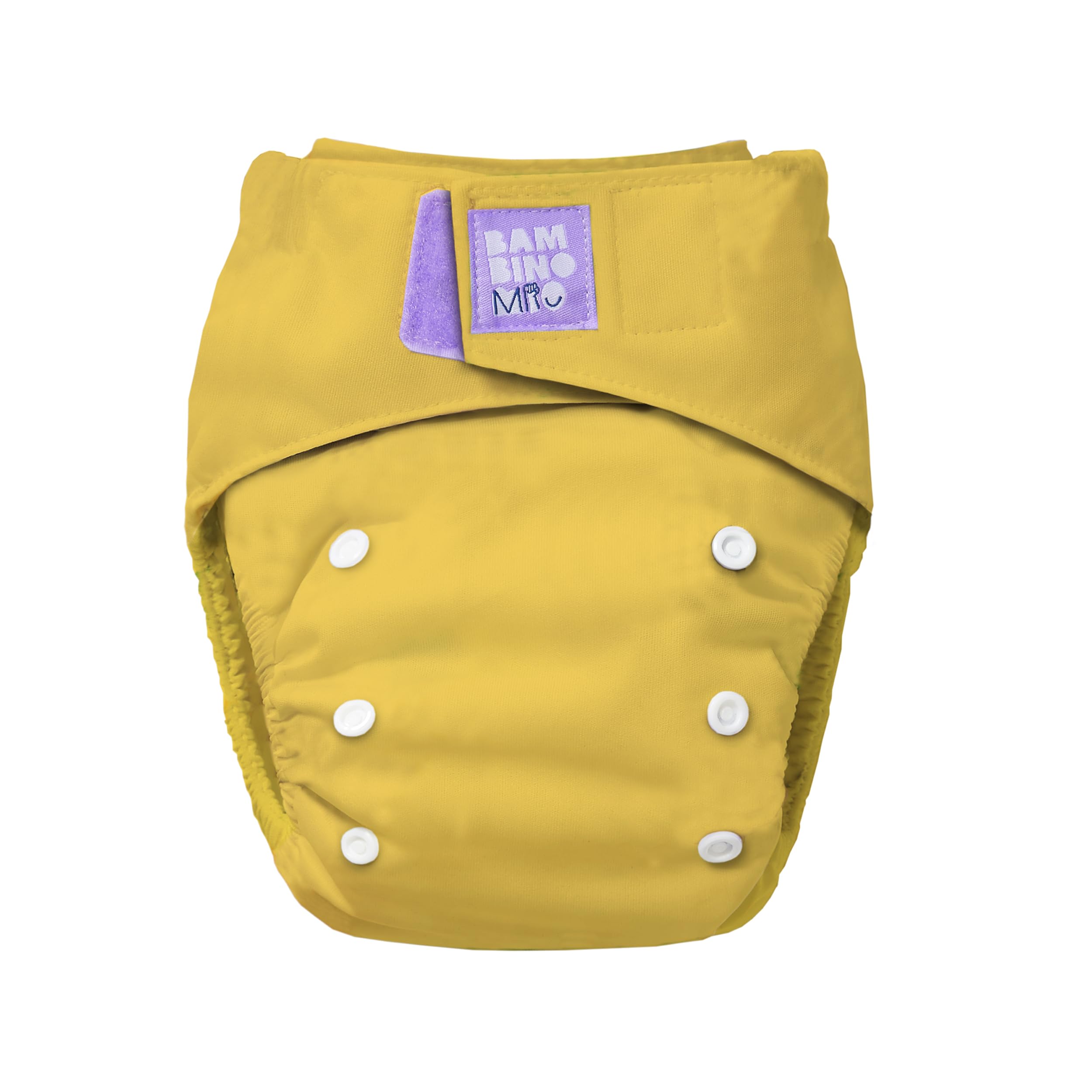 Bambino Mio, Revolutionary Reusable Nappy - Sustainable, Washable, Chemical-Free Eco Nappy from Newborn to Toddler (Yellow)