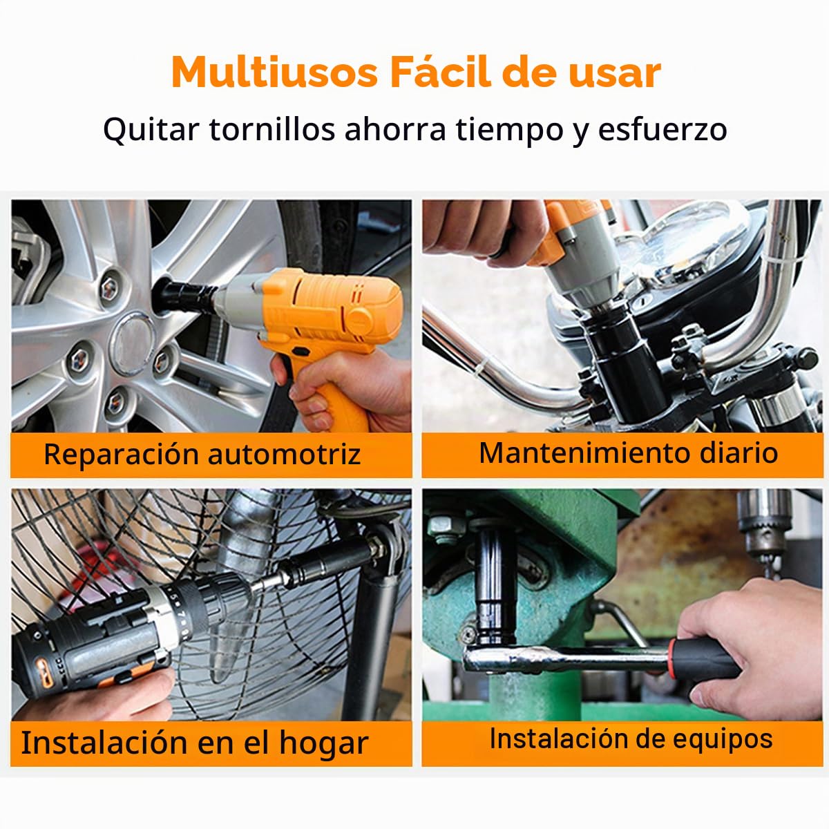 Hlipaty Llave de Vaso de Impacto 50mm, Cr-Mo Vaso Hexagonal de Entrada 1/2", 78 mm de Longitud