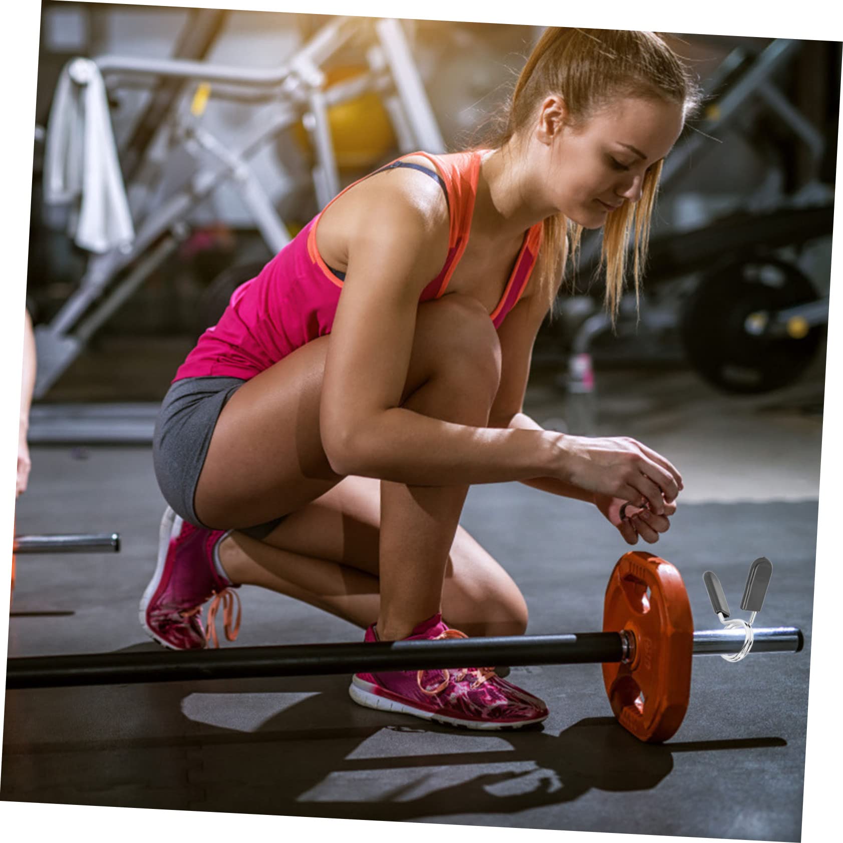 Homoyoyo Barbell Clamp Locking Collar 5pcs Spring Clip for Dumbbells for Workout Sessions