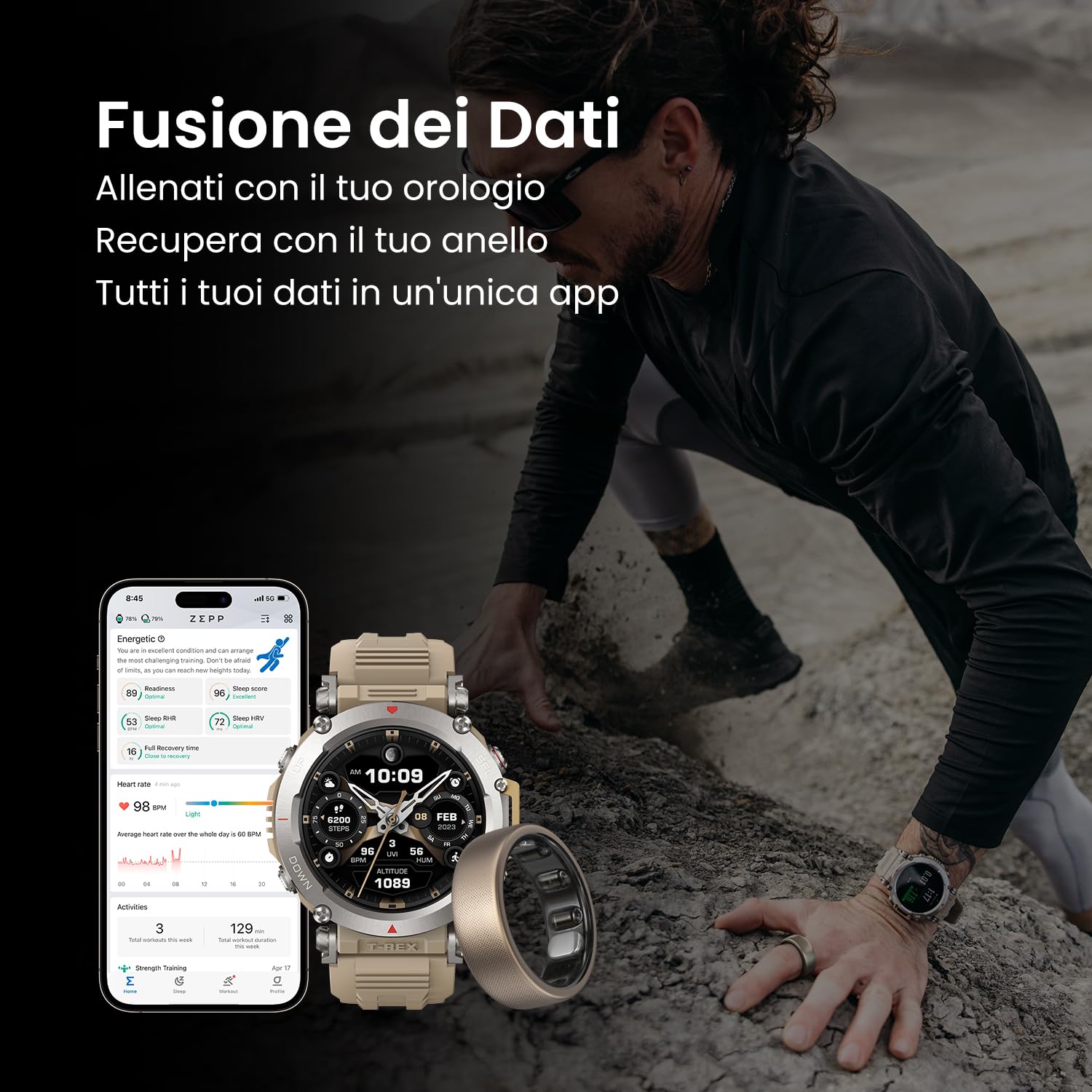 Amazfit Helio Ring + T-Rex Ultra