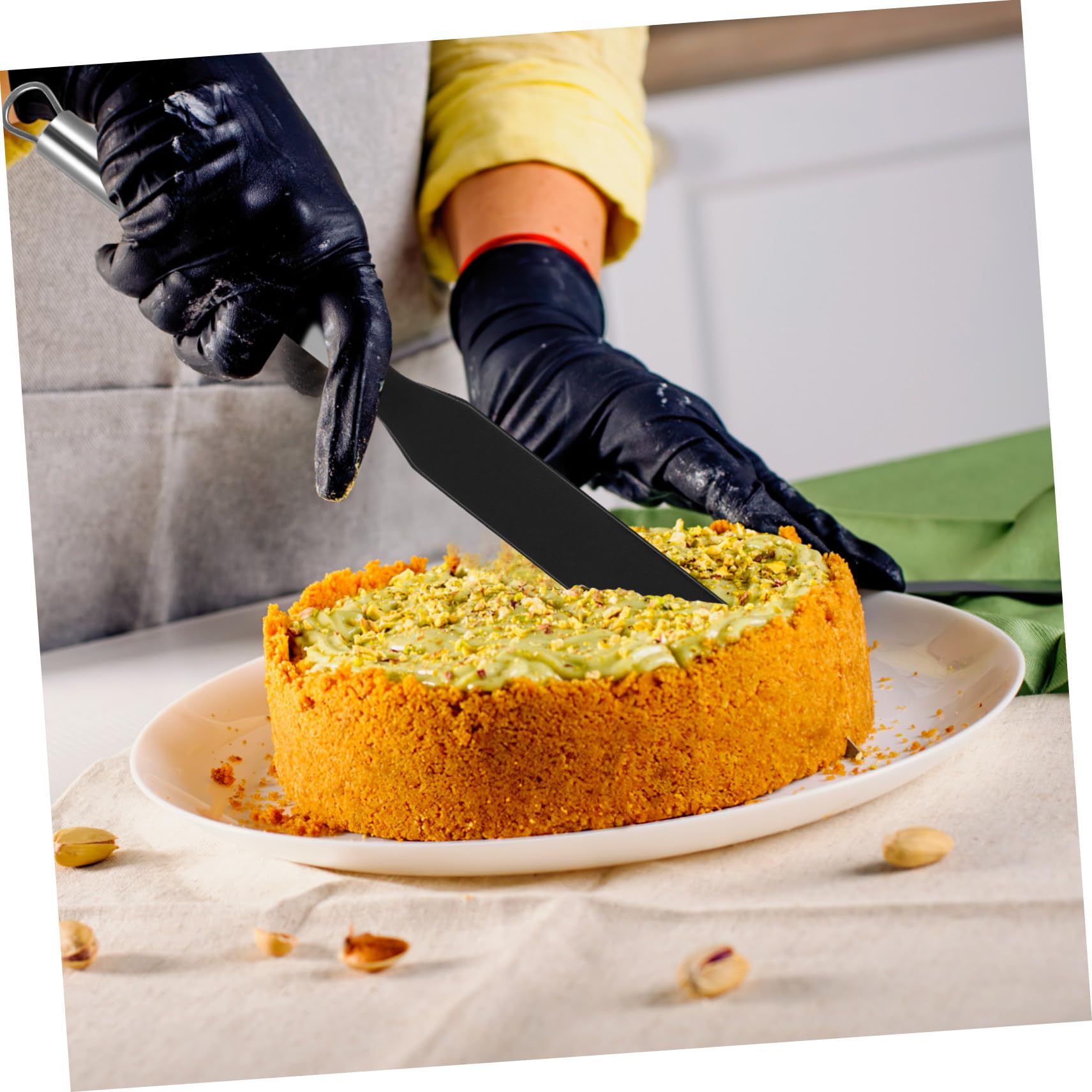 TOYANDONA Espátulas de Acero Inoxidable para Crema y Pancakes Rascador para Tartas y Crepes Herramientas de Repostería Duraderas y Seguras para Hornear