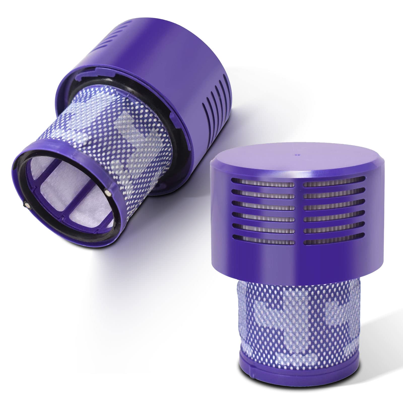 Moolan 2 Pack Vacuum Replacement Filter Compatible with Dyson V10 Cyclone Series, Dyson Cyclone V10 Absolute, Animal, Motorhead, Total Clean, Part No. 969082-01, Washable and Reusable