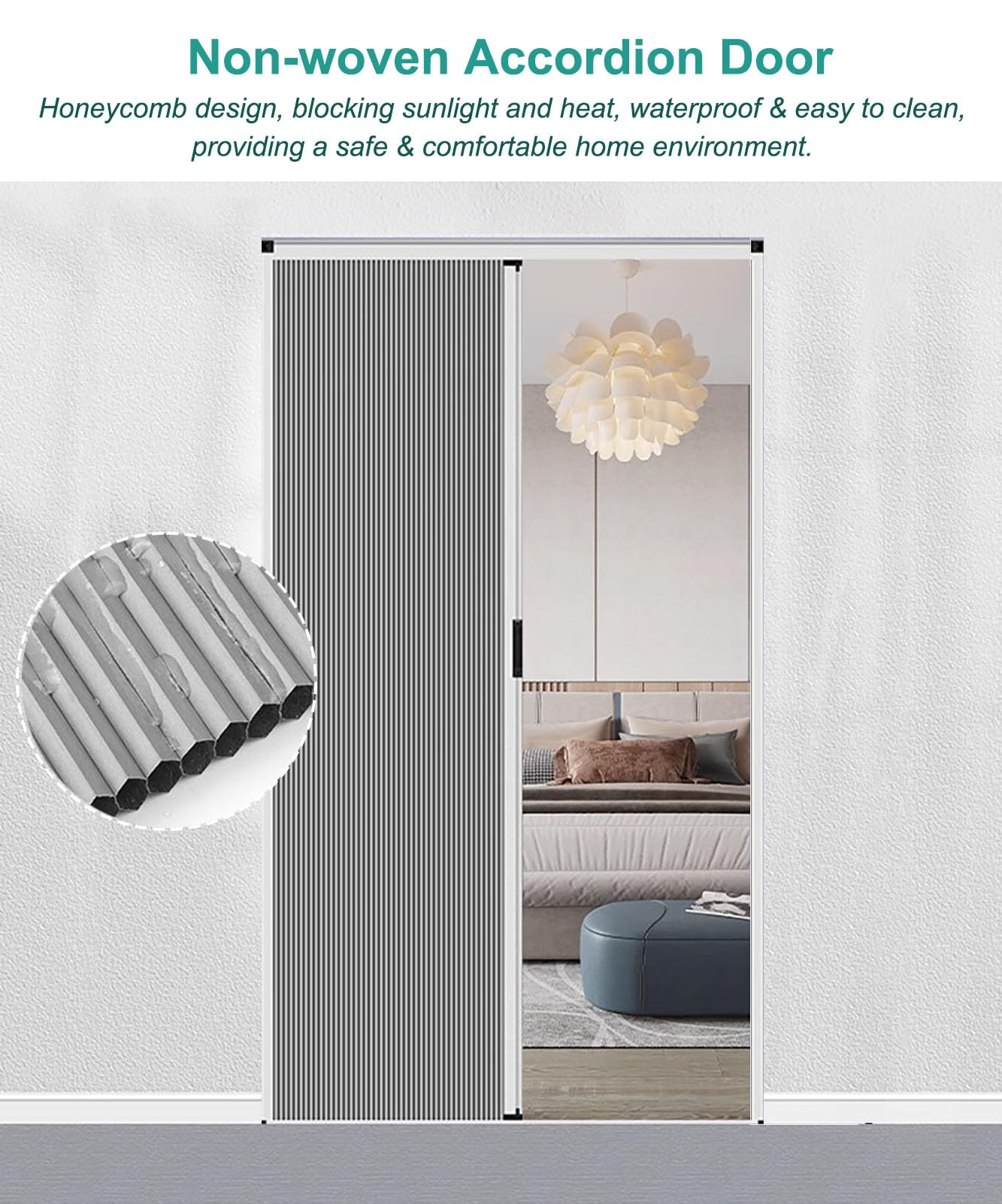 Amazon.com: WhamtL Invisible Sliding Blackout Accordion Door