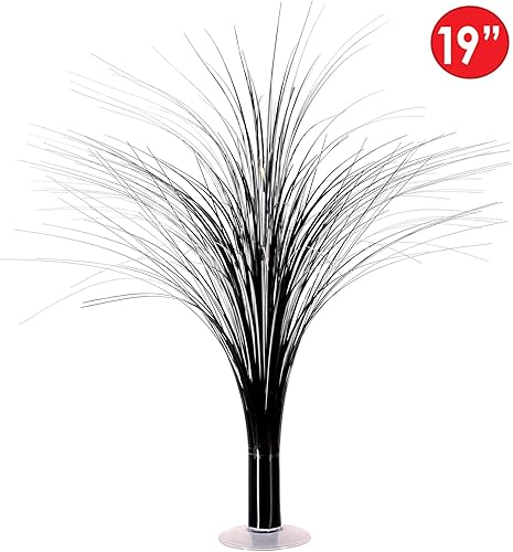 Miniatura 4 de Beistle Paquete de 2 centros de mesa metálicos en aerosol, elegante decoración negra para Año Nuevo, noche de premios y fiestas de cumpleaños,