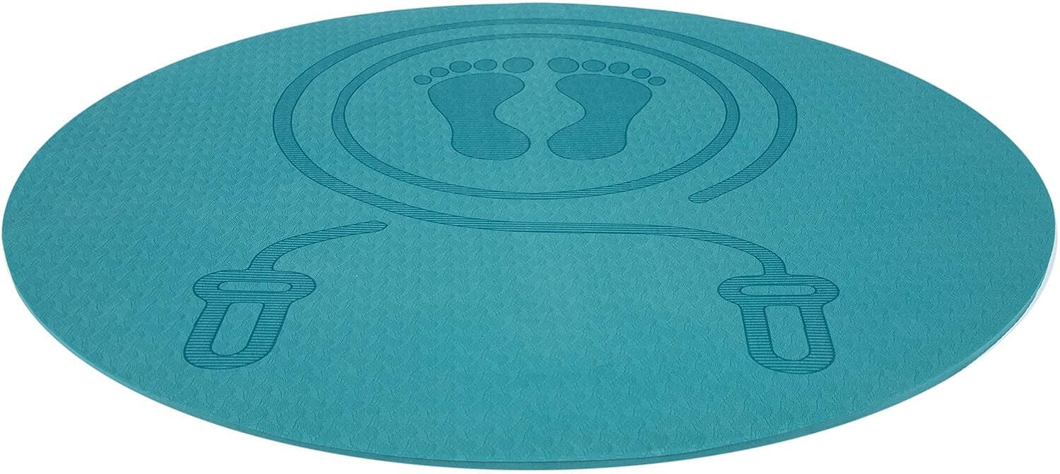 Shock-absorbing Jump Rope Mat Non-slip Tpe Fitness Cushion for Indoor Exercise Home Gym Ankle Protection and Noise Reduction Blue