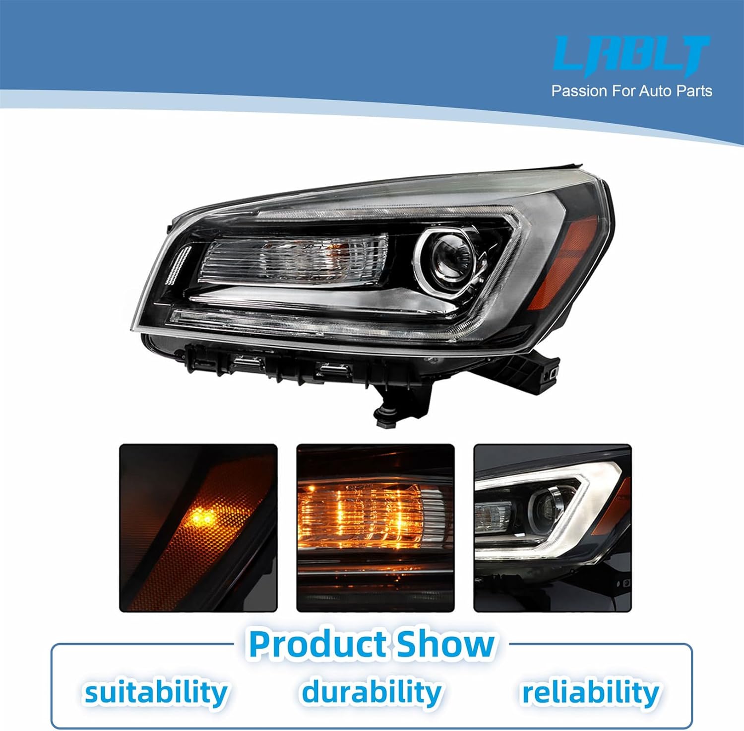 LABLT A Headlamp Assembly Replacement for Acadia 2013-2016 Headlight Left Side Replacement for GM2502376 Driver Side