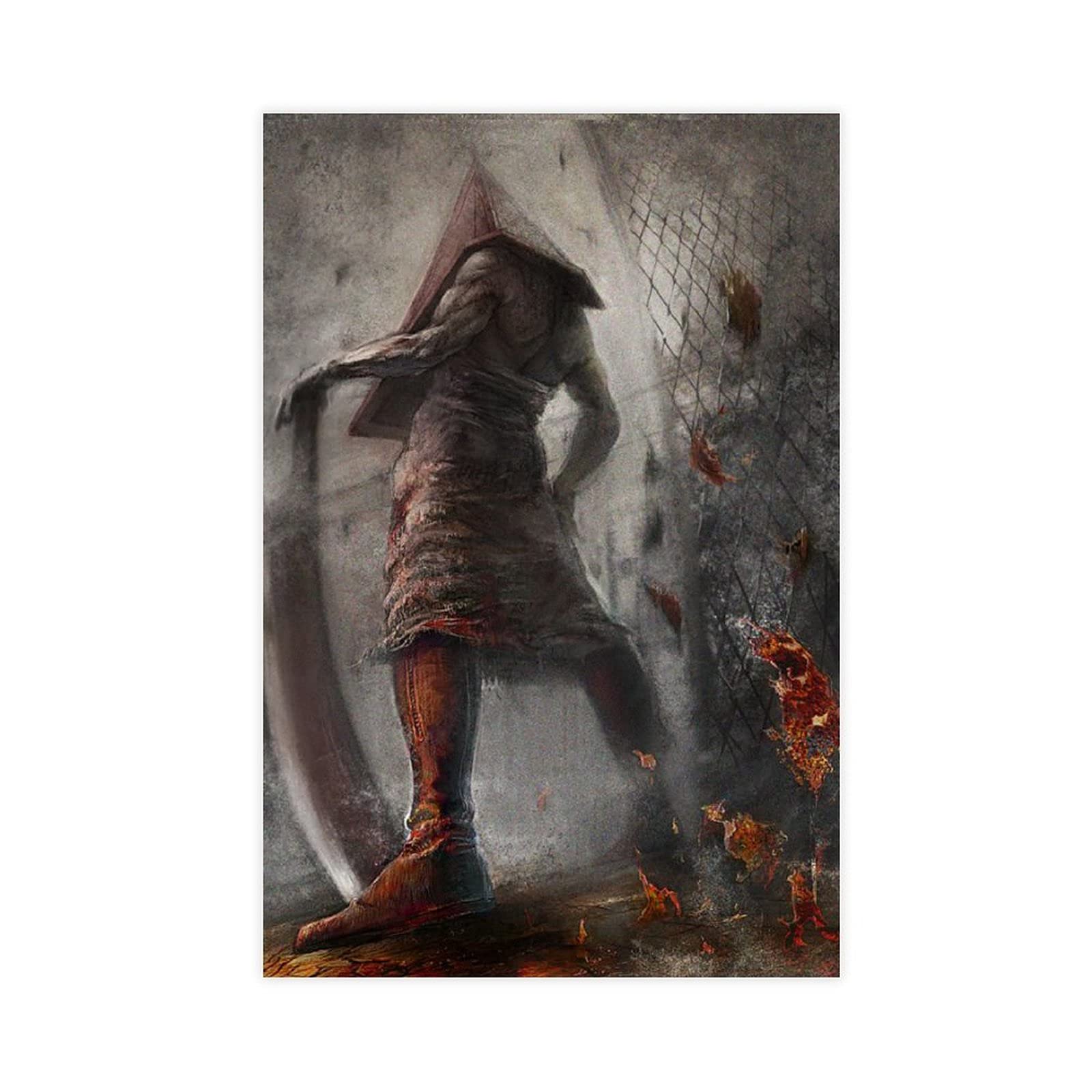 Poster Sur Toile Silent Hill 40x60 Cm - Décoration Chambre, Salon - Impression Haute Qualité, Livré Sans Cadre