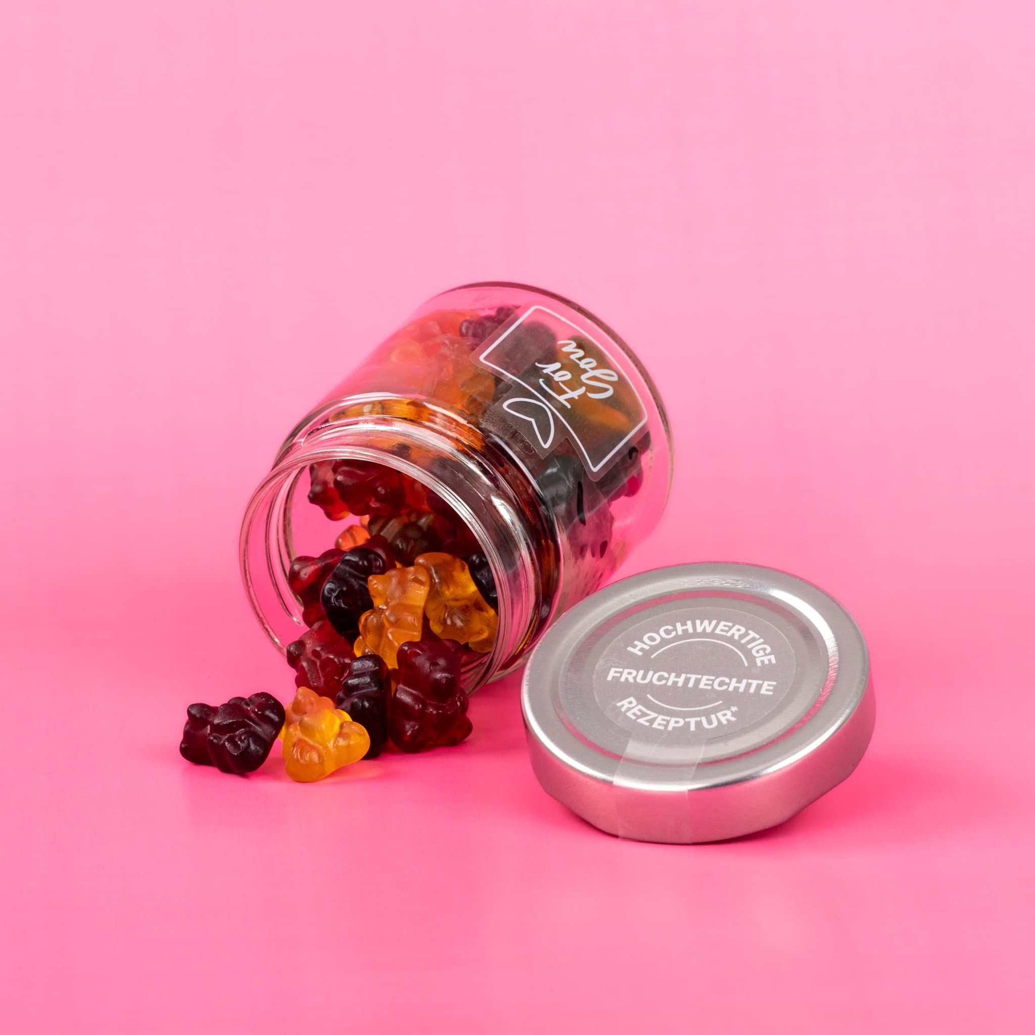 Vegan For You Fruchtgummis | 20% sortenreine Fruchtsäfte | Vegan | Ohne künstliche Farbstoffe und Geschmacksverstärker| Gluten- und Laktosefrei | Schönes Geschenk für Veganer und Vegetarier