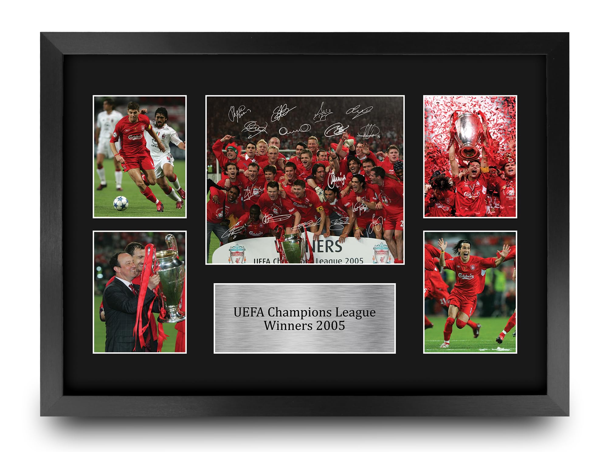 HWC Trading 2005 Champions League Winners Printed Memorabilia Signed Autograph Photograph Display for Football Fans and Supporters - A3 Framed