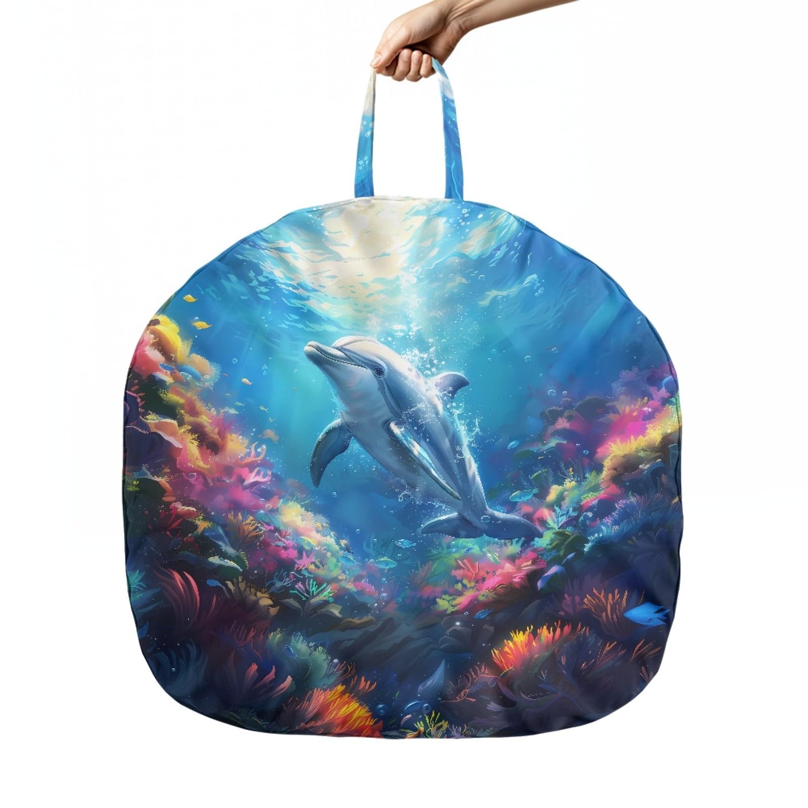 NETILGEN Ocean Dolphin Lounger Cover for Newborn,Breathable Soft Baby Lounger Cover Snugly Fit Infant Lounger,Removable Cover for Infant Lounger Pillow Cover,Nest Sleeper Pillow with Cotton Cover