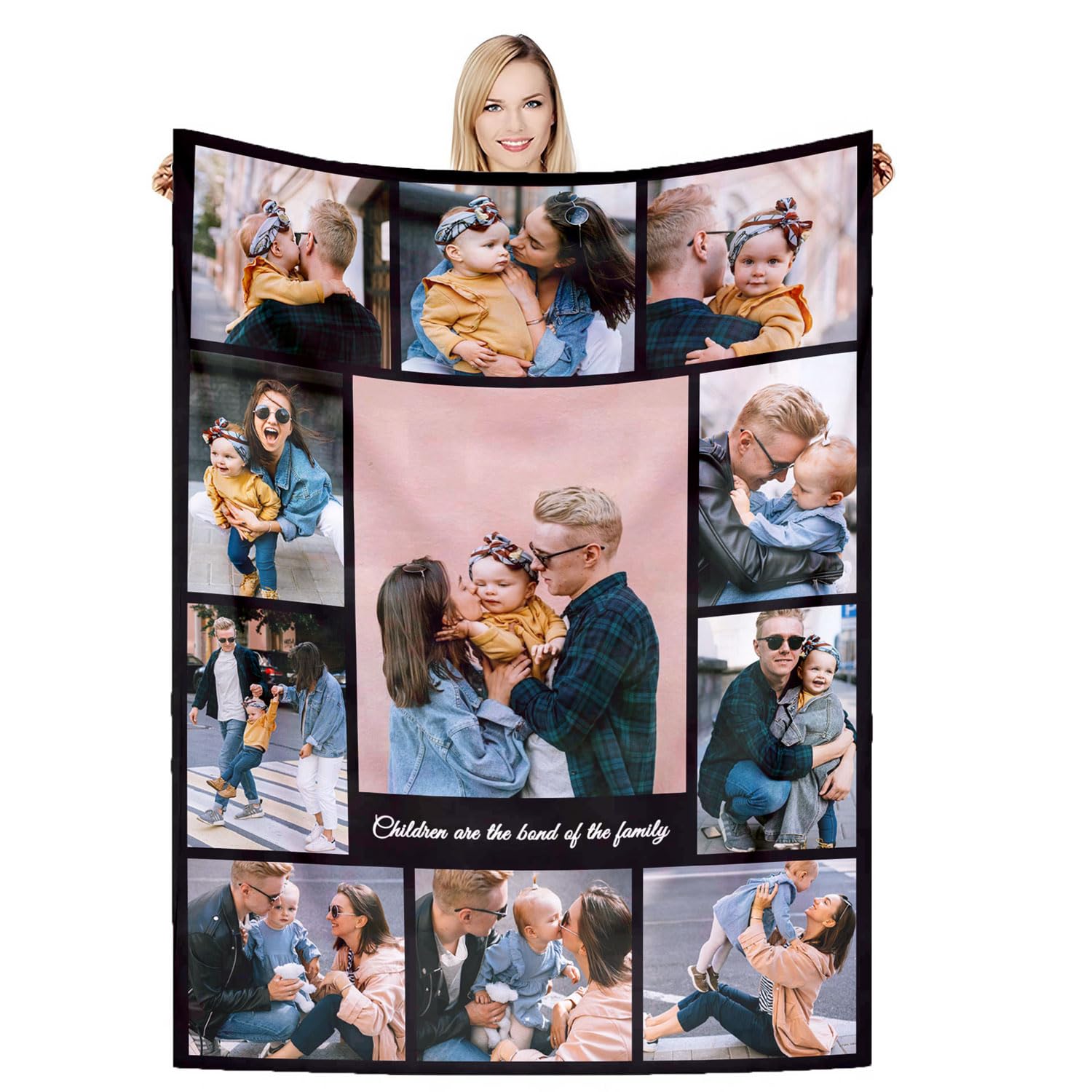 DSSHENGDS Customized best mom gift, birthday personalized blanket, personalized couple blanket, personalized photo gift for mom, girlfriend, him, her, anniversary, Christmas-K-130 * 150
