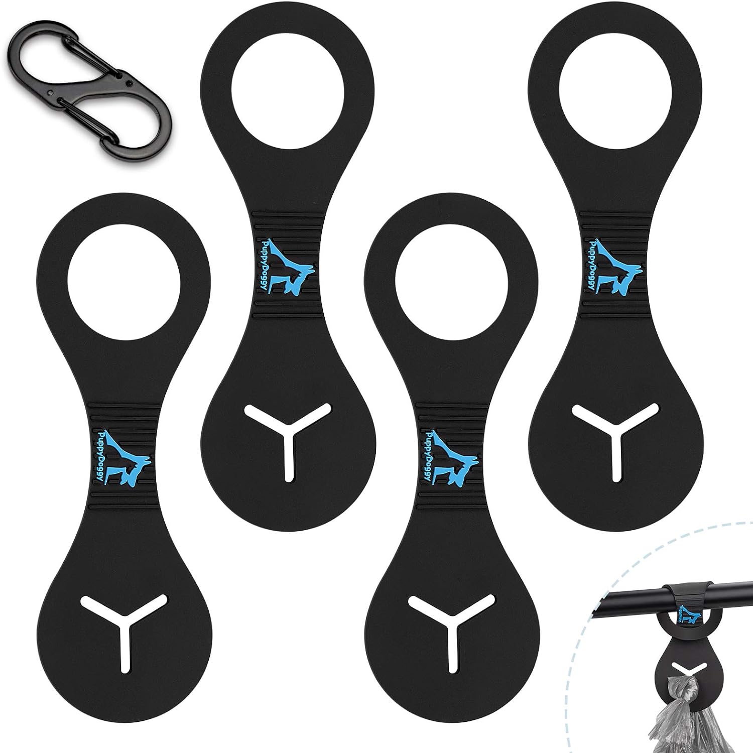 PuppyDoggy Dog Poop Bag Holder for Leash Waste Bag Carrier