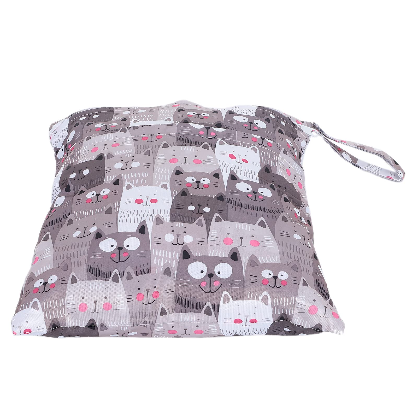 ubervia Ubervia® Baby Cloth Bag, Multifunctional Skin‑Friendly Cute Pattern Storage Bag Portable for Travel for Baby(New cat)-picture-44