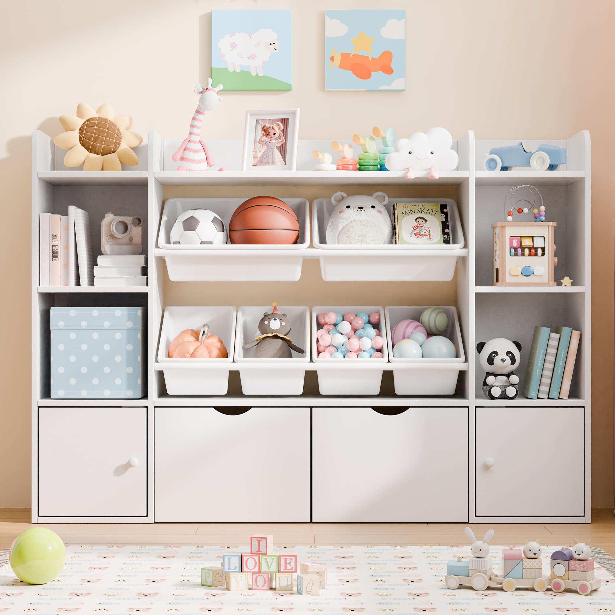 Amazon.com: Xilingol Kids Toy Storage Organizer W/6 Removable Toy