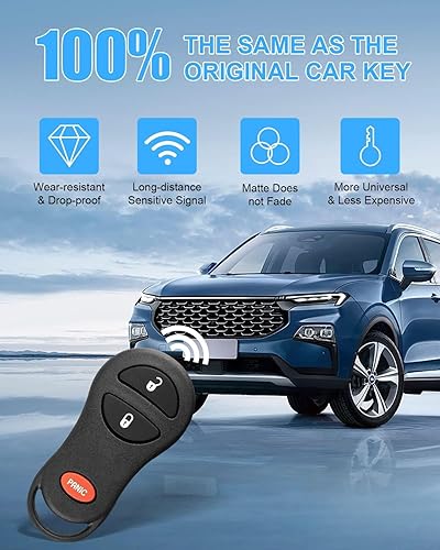 Miniatura 6 de Llavero de repuesto para Chrysler Town & Country 1999-2003, Dodge Ram Truck 1500 2500 2002-2005, Dodge Caravan 1999-2003, Dodge Grand CaravanDurango