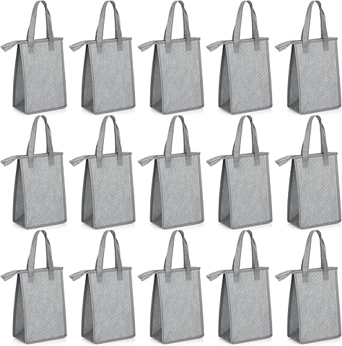 Miniatura 1 de 15 bolsas de almuerzo aisladas, bolsa de almuerzo a granel con cremallera, térmicas, a prueba de fugas, para mujeres y hombres, trabajo, oficina,