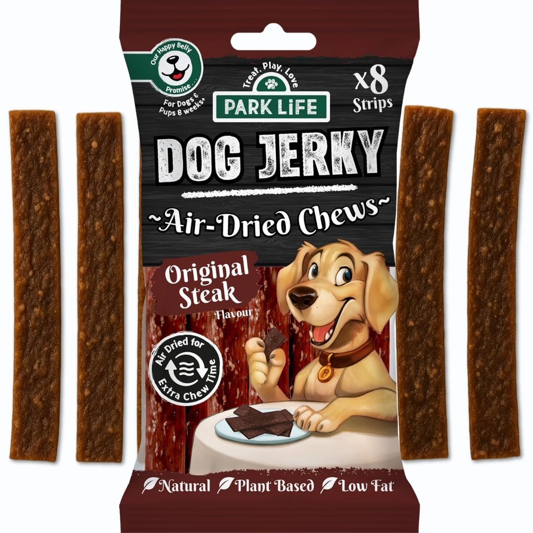 PARK LiFE Dog Jerky Original Steak Flavour, Dog Treat, Puppy Training Snack, 70g