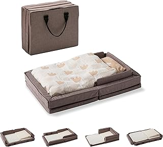 これ1つでOK！どこでもベビー寝具【ファルスカ コンパクトベッド Free メランジブラウン】新生児 添い寝 里帰り出産 ポータブル オールインワン 746182