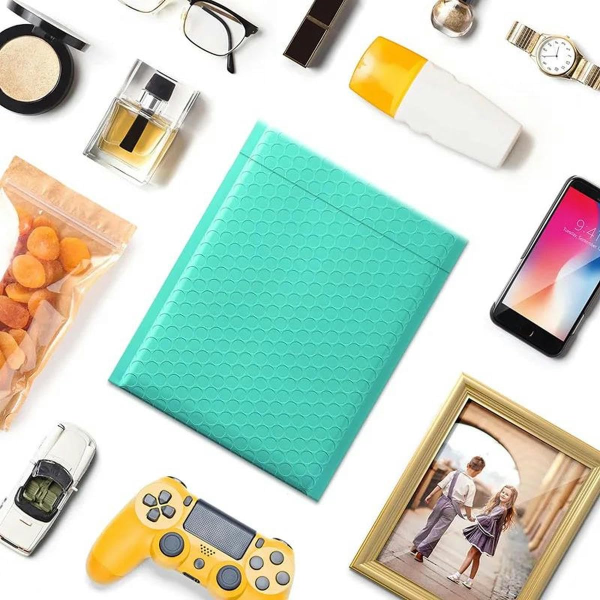 100 sztuk wyściełane koperty niebieskie opakowanie wysyłkowe artykuły dla małych firm torby do pakowania produktów Torby pocztowe do pakowania - żółty-13 x 18 cm