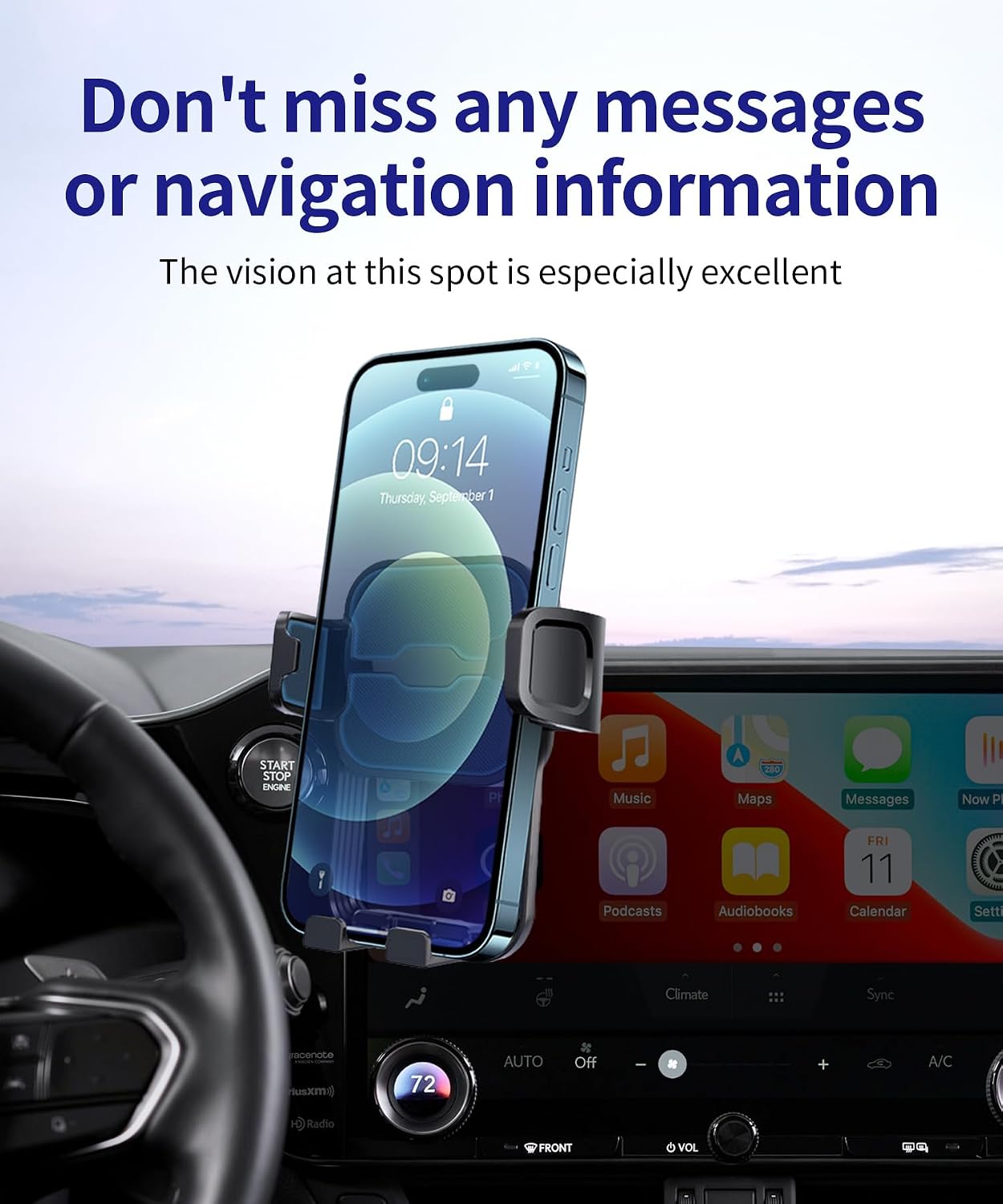 Car Phone Holder for Lexus NX/NX Hybrid 2022-2026, 14" Screen Fixed Clip, Auto Accessories Navigation Bracket, Interior Decoration Mobile Phone Mount, 360° Rotation