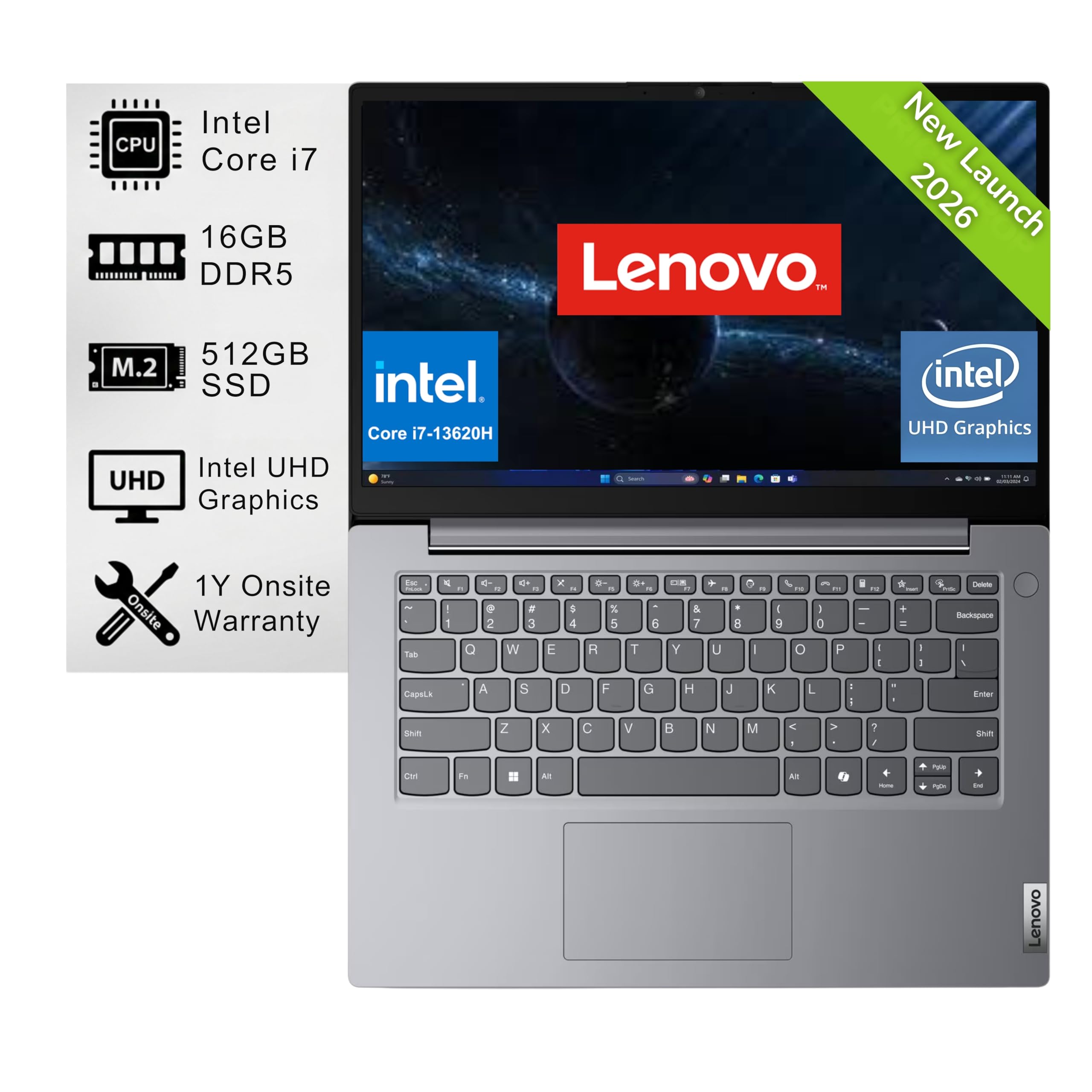 Lenovo 14 (2026), Intel Core i7-13620H 13th Gen - (16 GB DDR5 /512