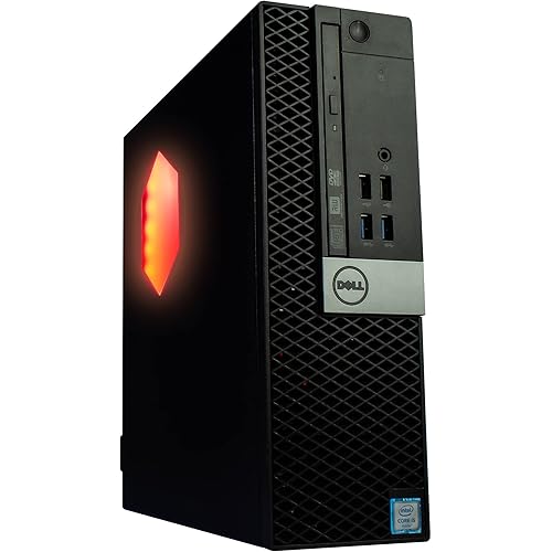 Dell OptiPlex 5040 Desktop Computer PC w/RGB Lighting, Ultra-Fast Intel i5, 16GB DDR4 RAM, 500GB SSD, DVD, WiFi, Windows 10 Pro (Renewed)