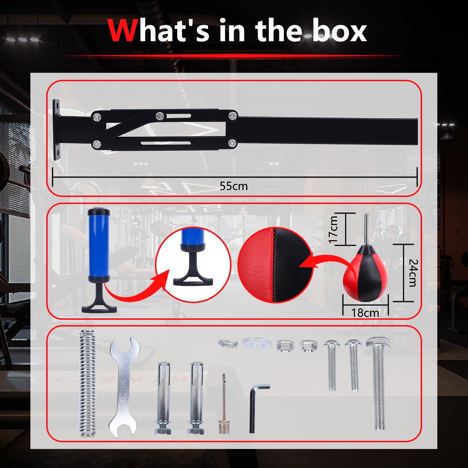 Bolas de velocidad de boxeo, bolas de expansión, bolas de velocidad ajustables para colgar en la pared, bolsa de boxeo para adolescentes y adultos para entrenamiento en el gimnasio en casa, del