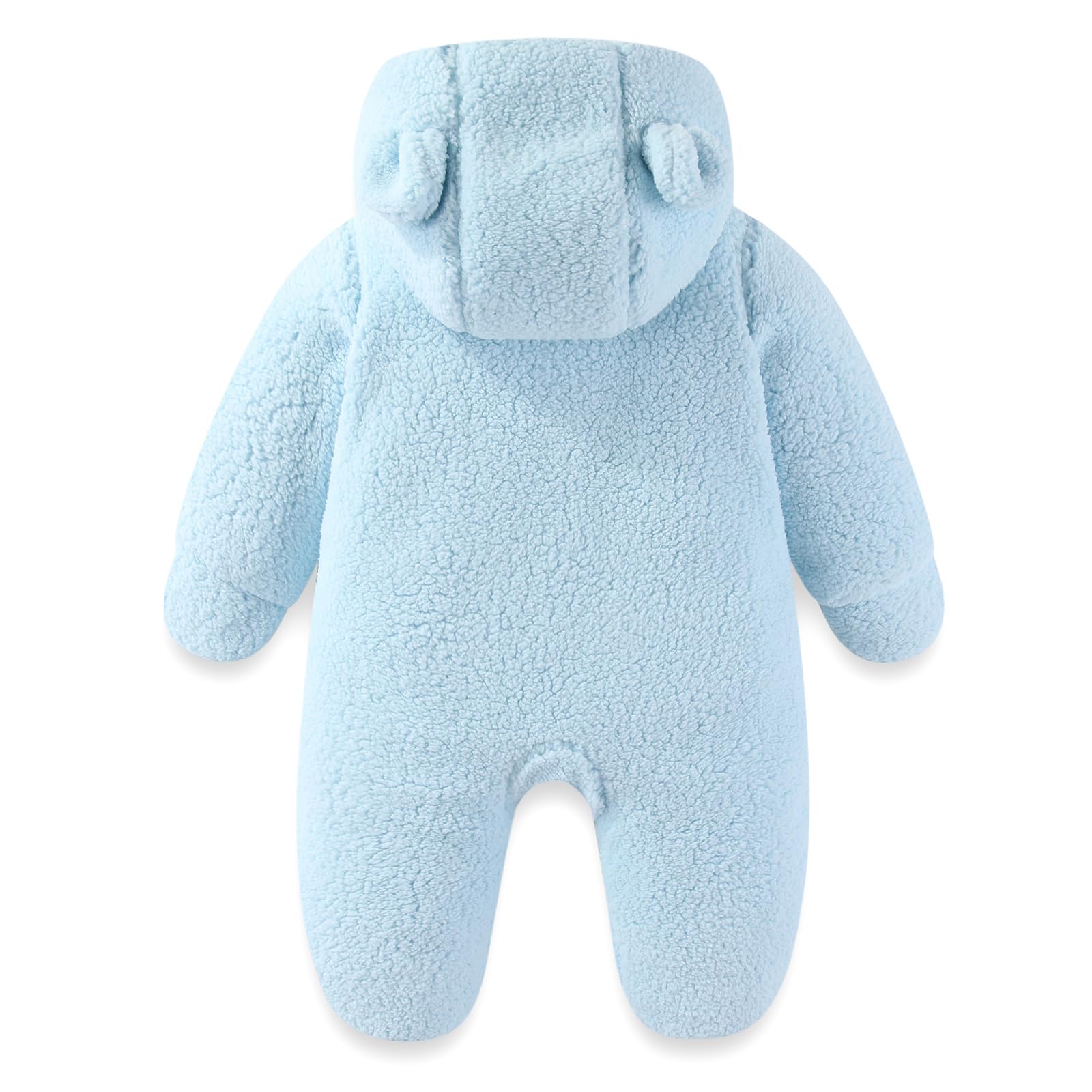 WYTbaby Traje de nieve para bebé, de forro polar, cálido, con capucha, para niños y niñas de 0 a 12 meses