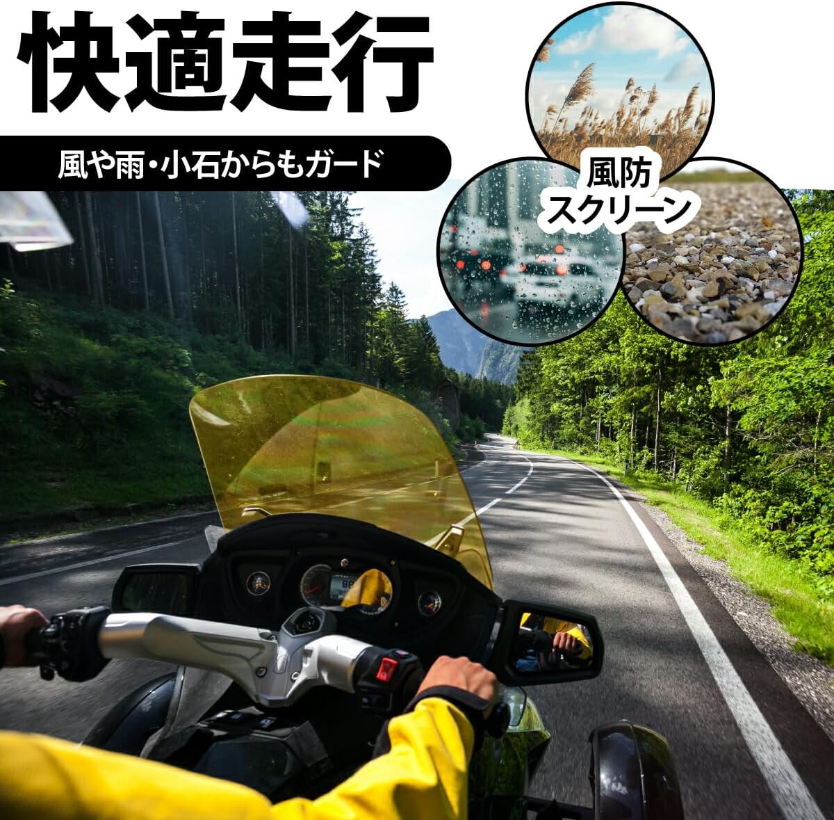 CAPSOL バイク用 スクリーン 風防 ウインドシールド ホンダ用 互換品 クロスカブ50 クロスカブ110 ハンターカブ スーパ