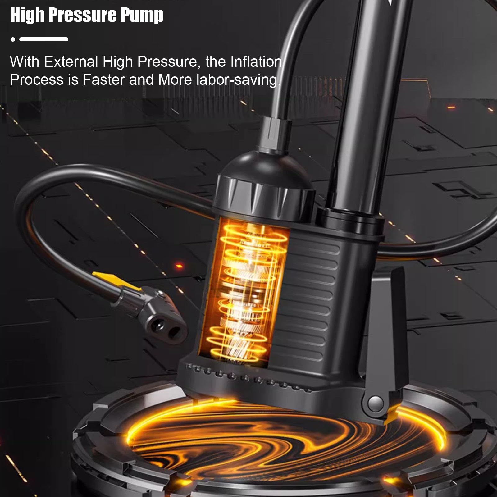 Bomba de Bicicleta - Bomba de Piso para Bicicleta - Bomba de Bola - Bomba de Aire de Alta Presión de 200 PSI con Válvula Presta y Schrader para Todas Las Bicicletas y Pelotas Deportivas