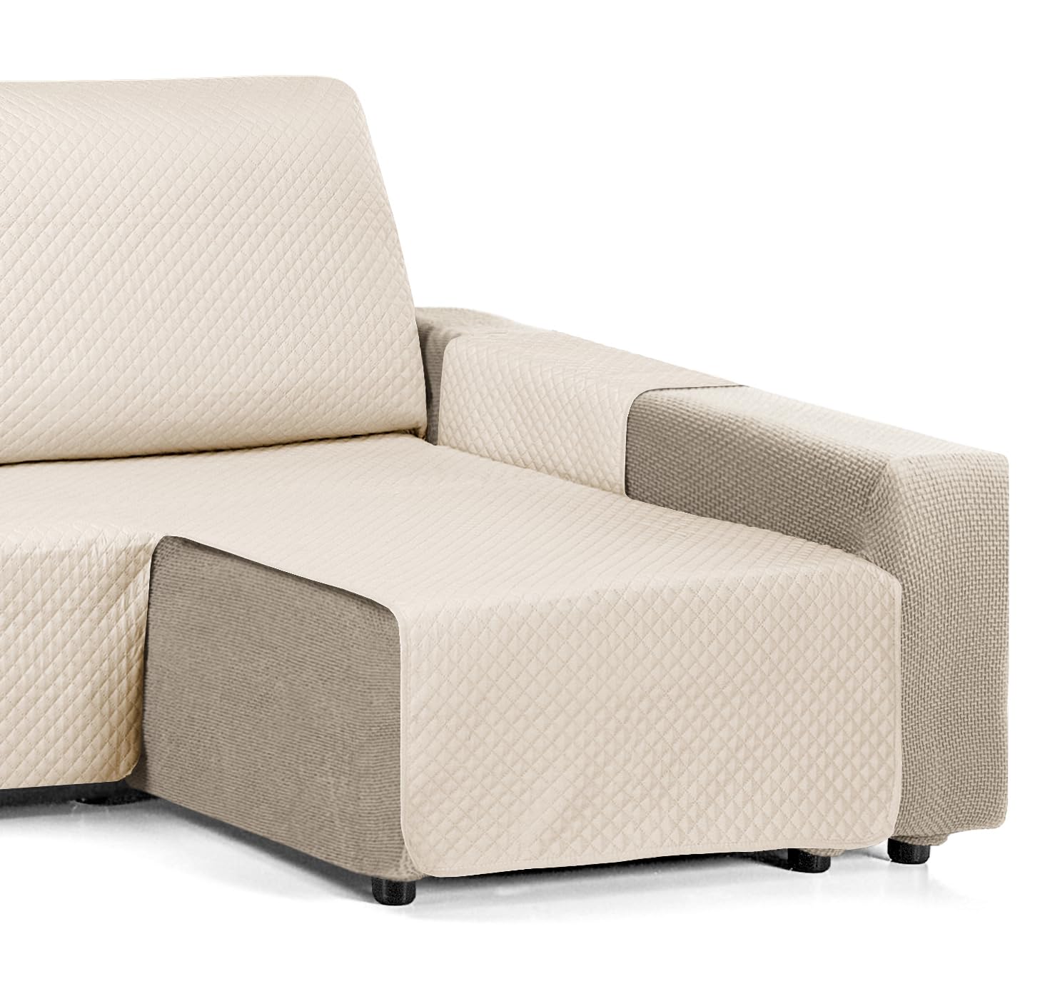 Martina Home Diamond Padded Chaise Longue Cover, 280 cm, Beige - Universal