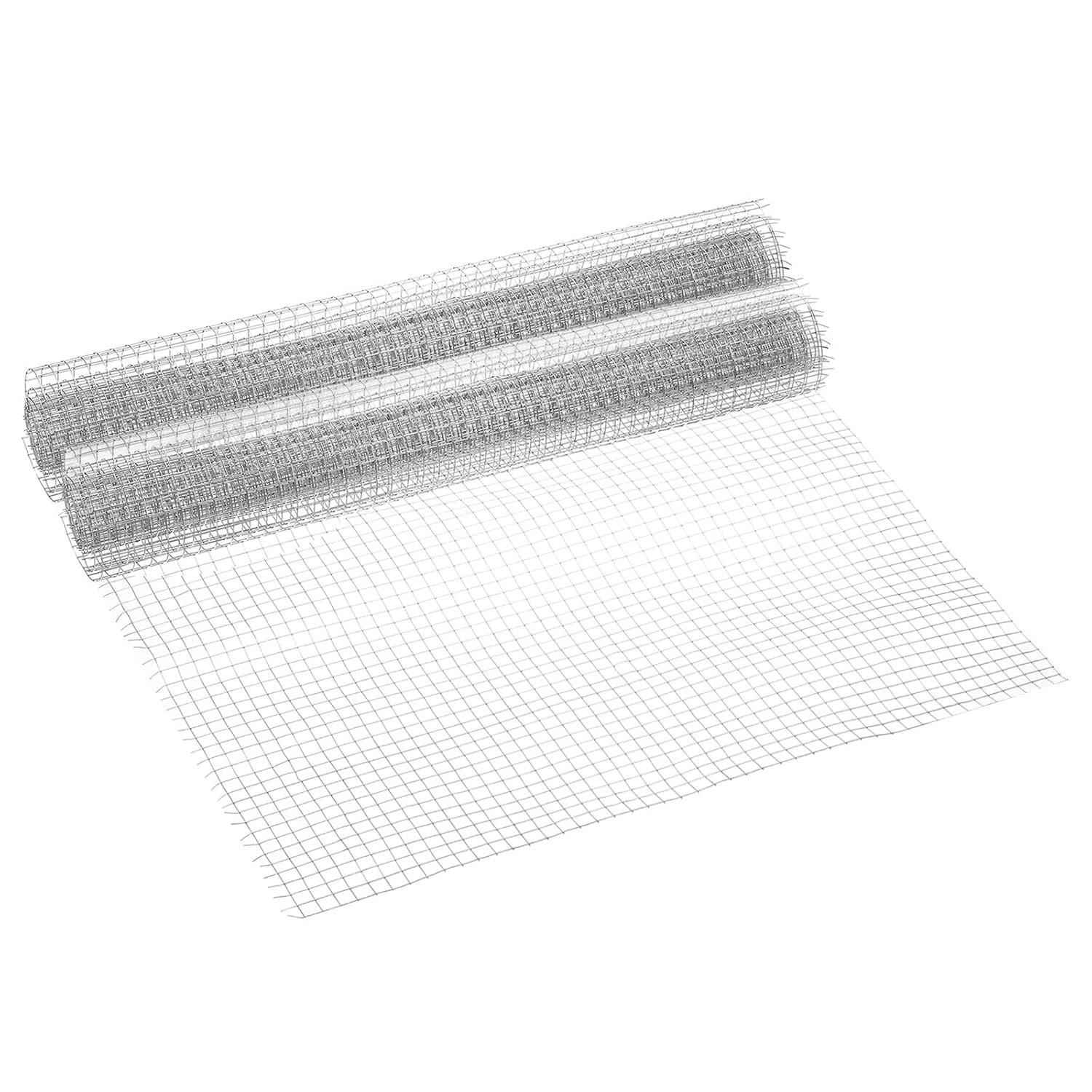 PATIKIL Hardware Cloth 15.8" x3.3ft, 2 Roll 2/7"(8mm) 20 Gauge Welded 304 Stainless Steel Wire Mesh Roll Wire Screen Fence for Garden Animals Chicken Fence Rabbit Fencing