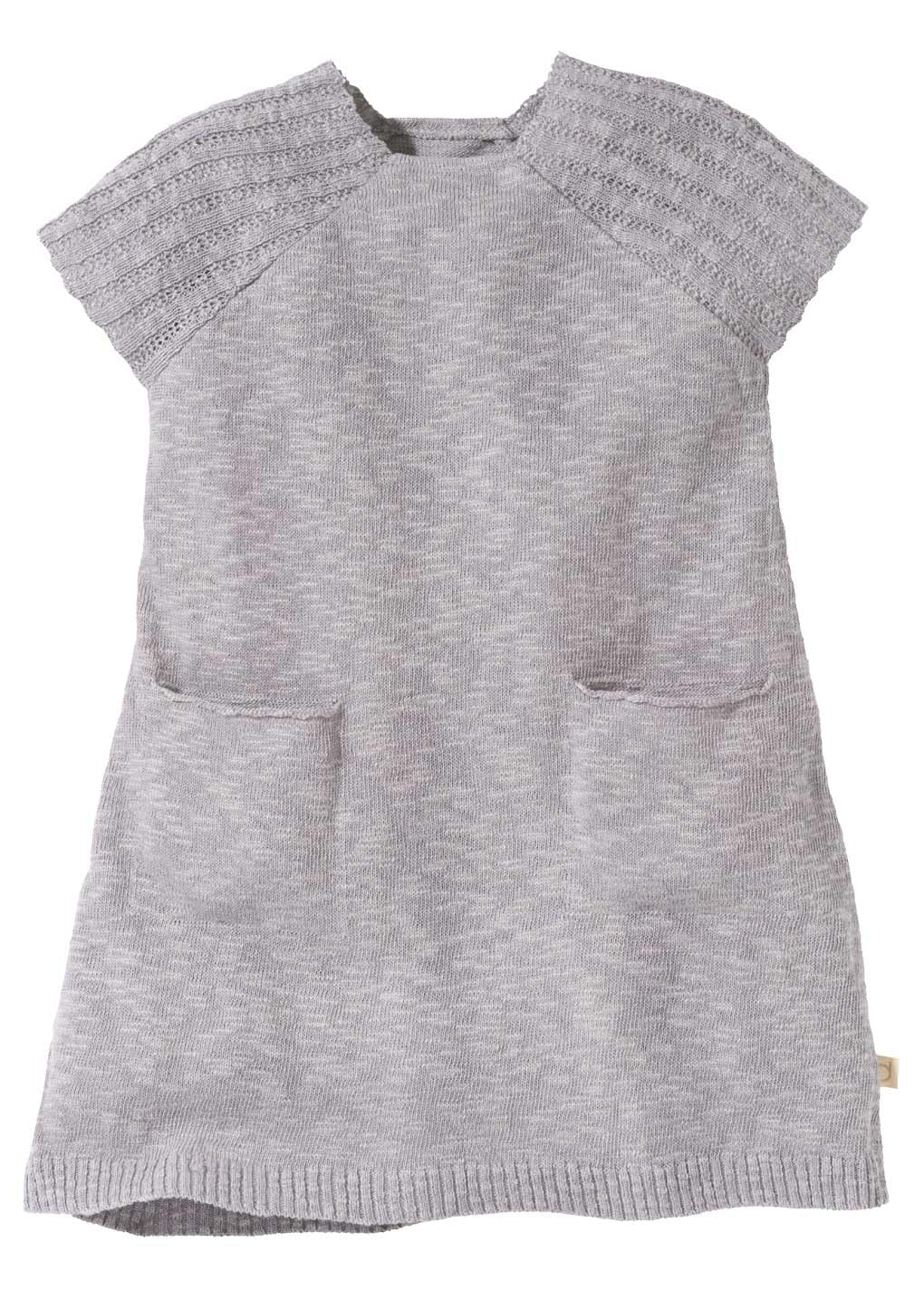 Disana LEINEN-Strickkleid Mädchen-Sommer-Kleid | Bio-Baumwolle kühlendes Bio-Leinen | Frühjahr Sommer | Knielang | Baby Kleinkind Kind | Made in Germany | GOTS IVN Zertifiziert