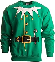 Christmas Sweater Sweatshirts | Santa Claus and Elf Holiday Crewneck Sweatshirt